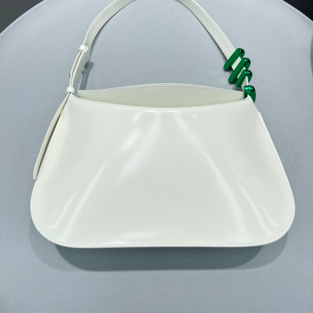 BV Flap Bag White, For Women, Bags 12.4in/31.5cm