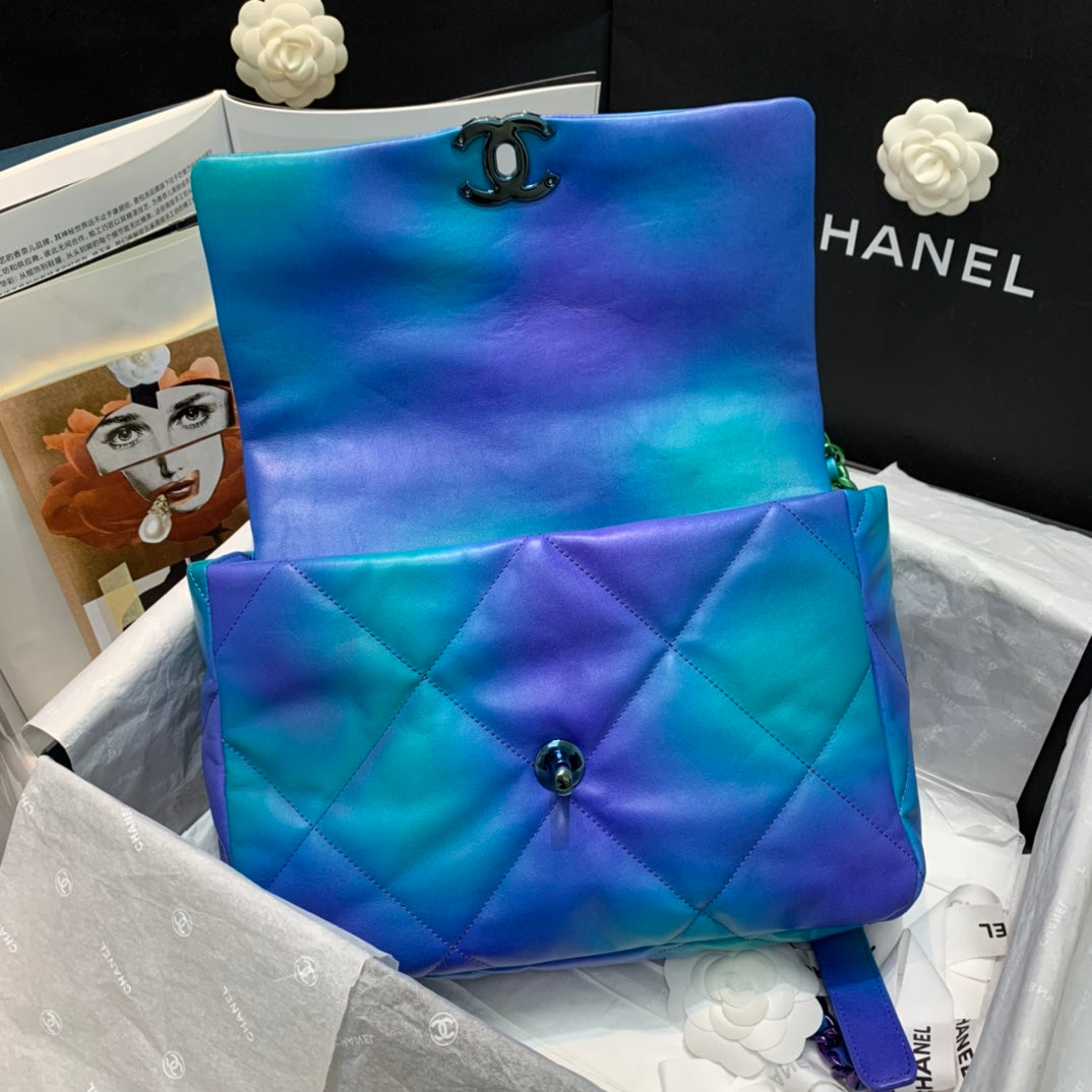 CHL 19 Tie and Dye Flap Ombre Bag For Women 25cm/10in