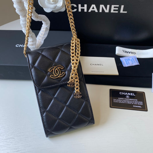 ChanelPhone Holder Black Bag For Women 15cm/6in