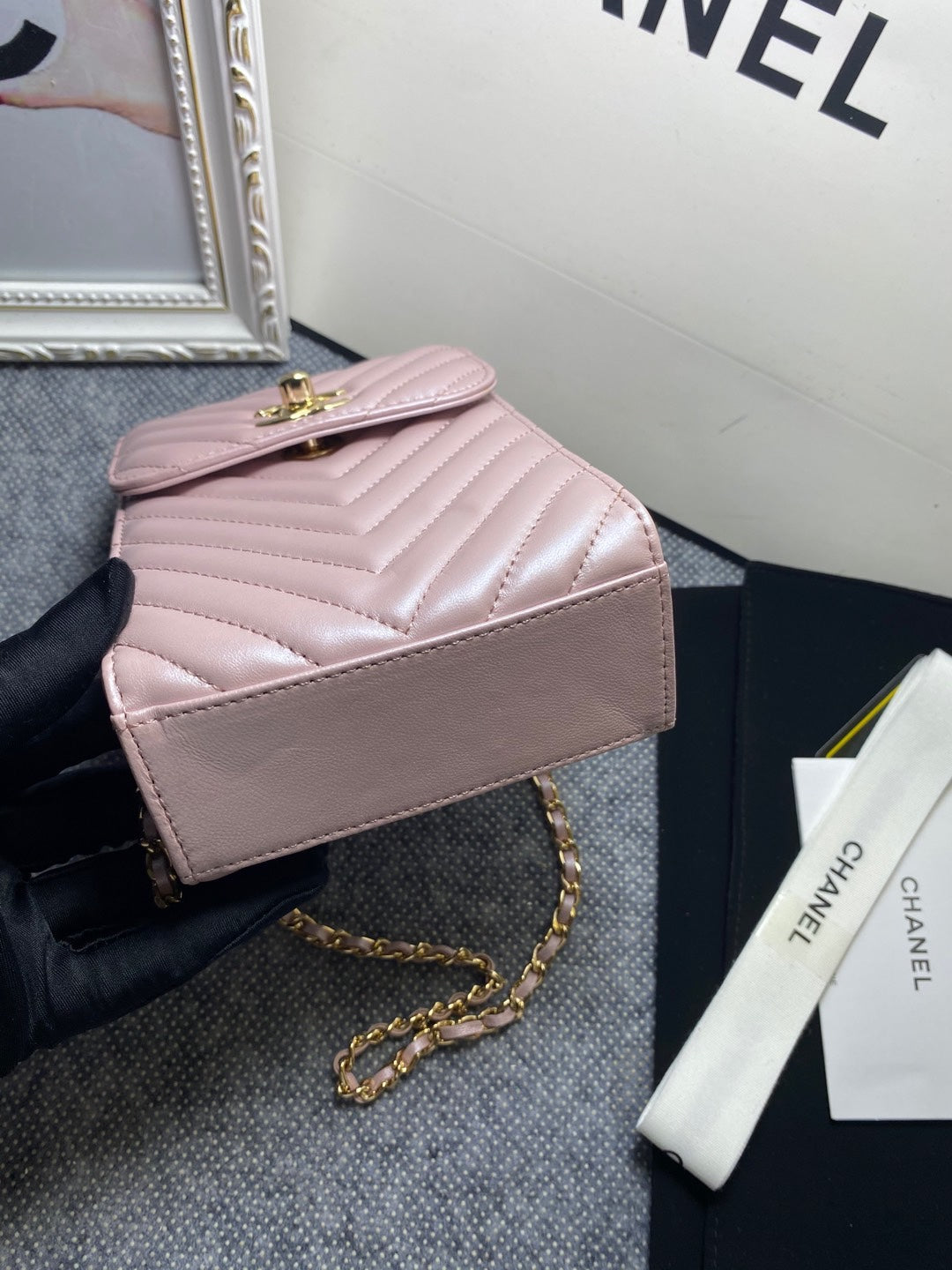 CHL Chevron Trendy CHL Phone Light Purple Bag For Women 18cm/7in