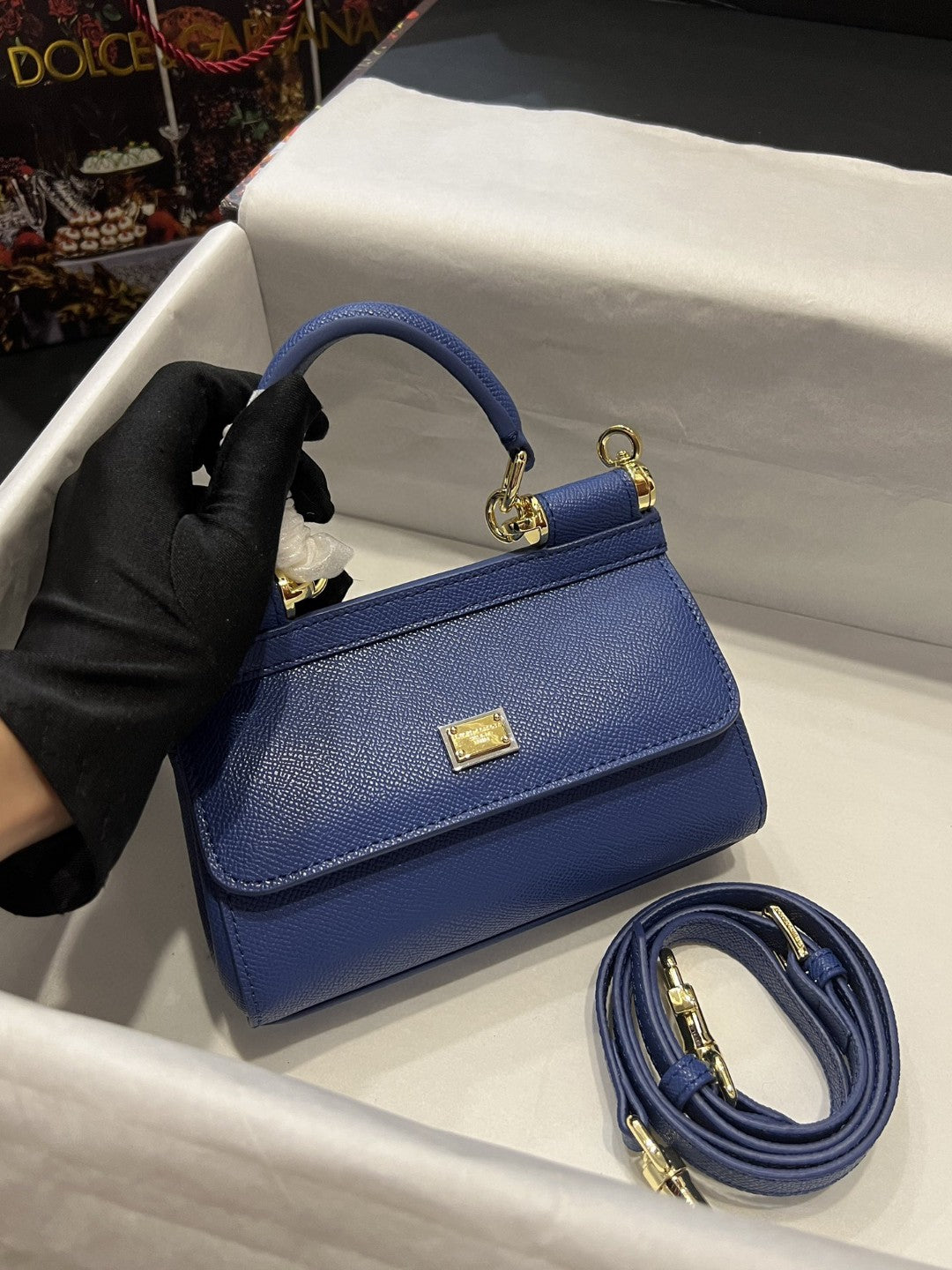 DG Small Sicily Bag In Dauphine Blue For Women 7.5in/19cm DG BB7116A100180648