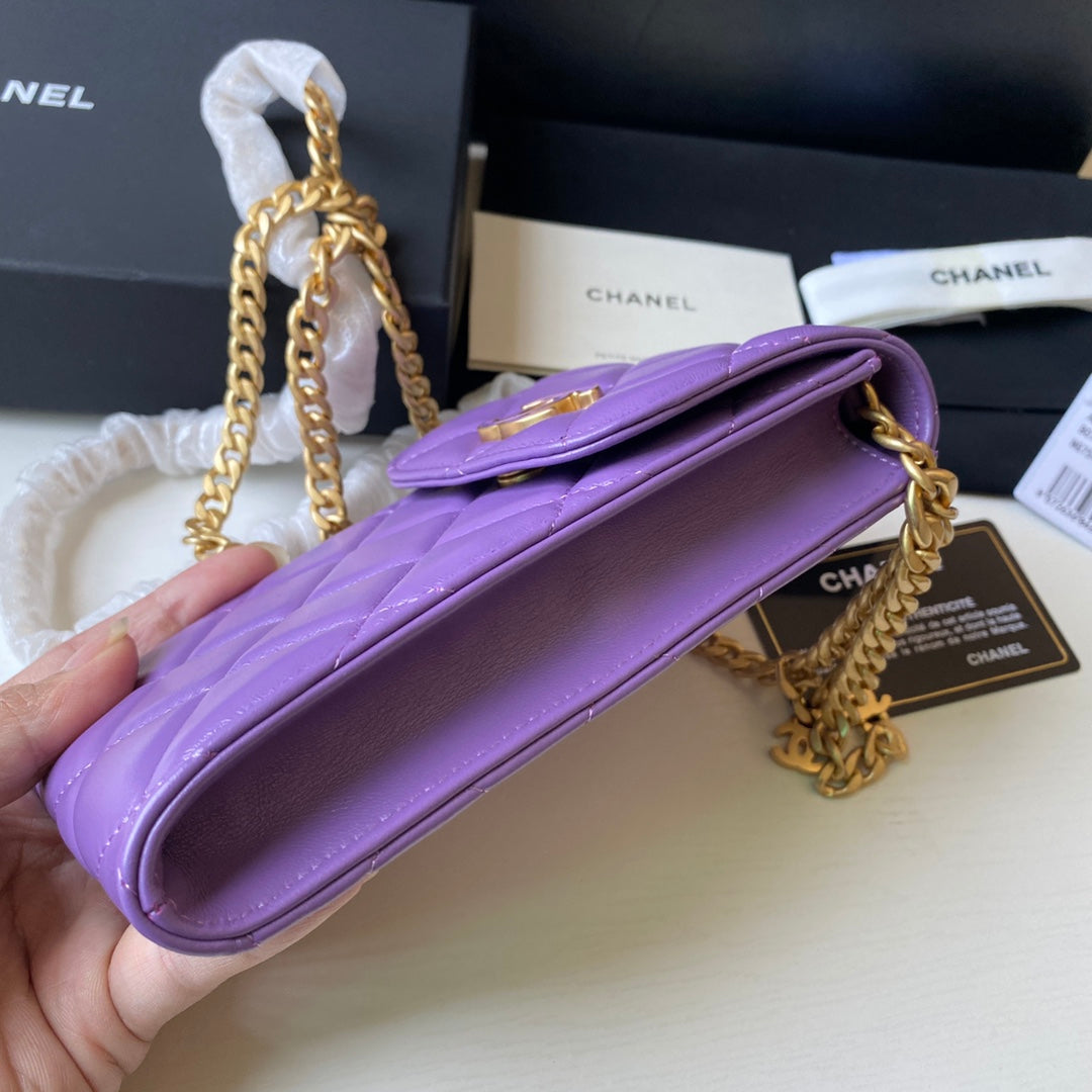 ChanelPhone Holder Purple Bag For Women 15cm/6in