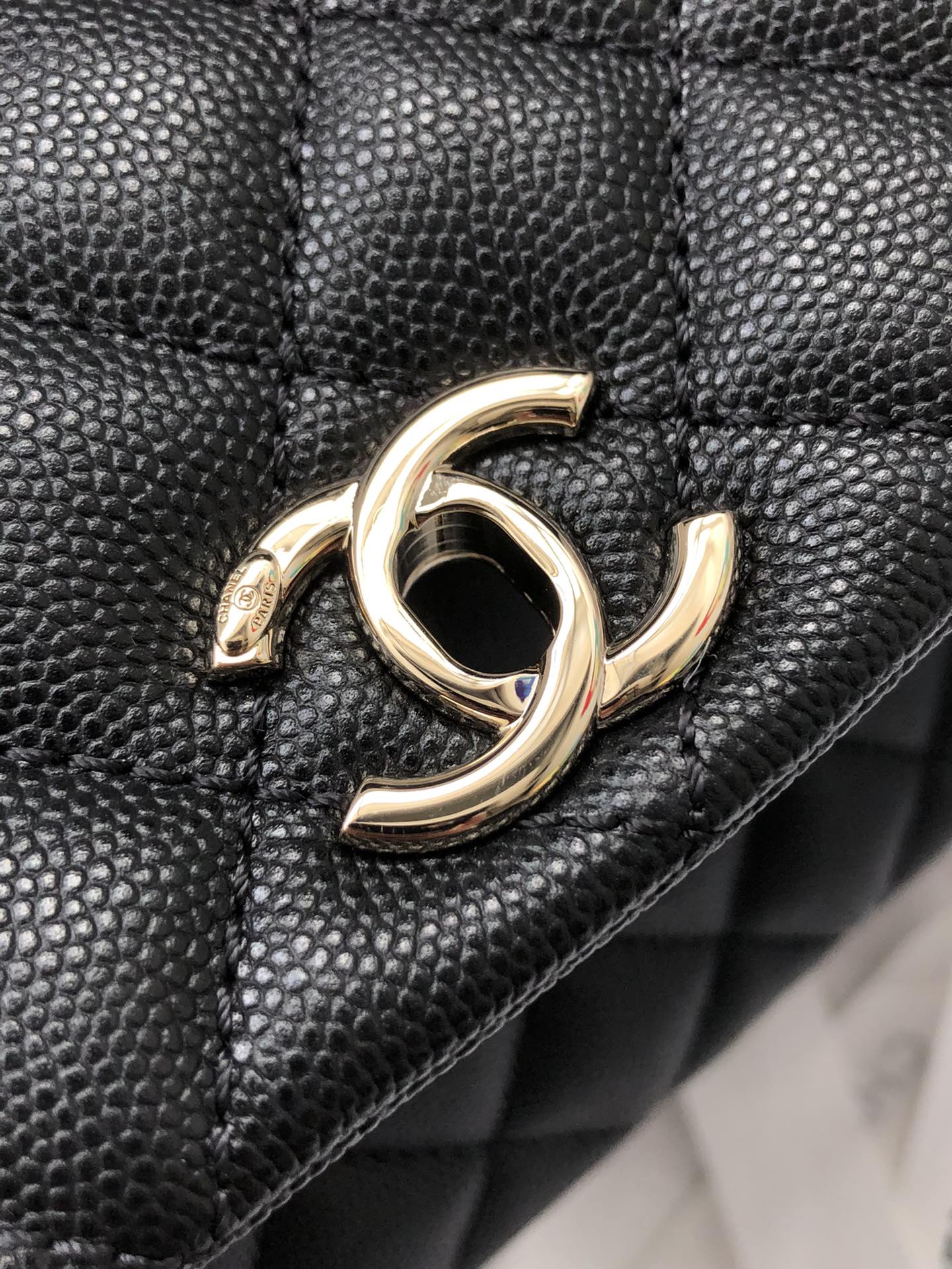 Chanel Classic Mini Flapbag Top Handle Black For Women 7.5in/19cm