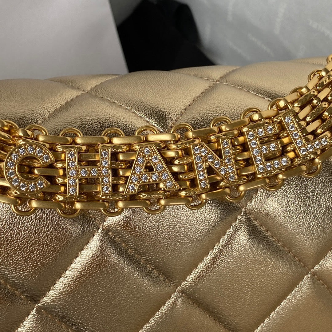 ChanelFlap Bag Small Gold Bag For Women 15cm/6in