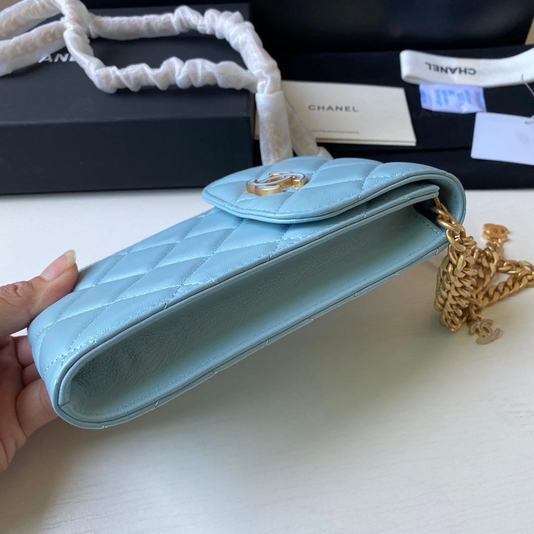 ChanelPhone Holder Blue Bag For Women 15cm/6in