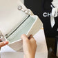 Chanel Classic Mini Flap Bag Silver Hardware White For Women 6.6in/17cm A35200