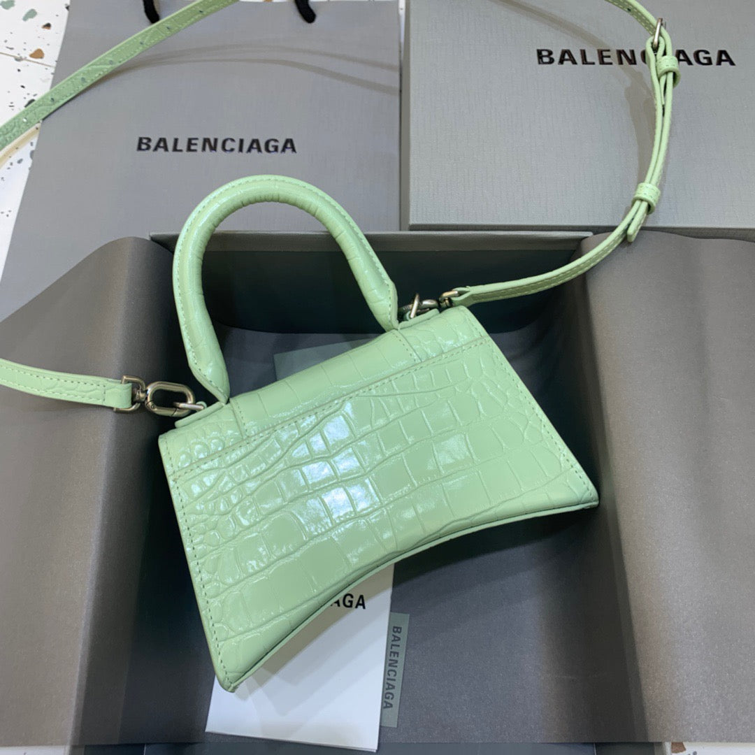 Balen Hourglass XS Handbag In Light Green, For Women,  Bags 7.4in/19cm