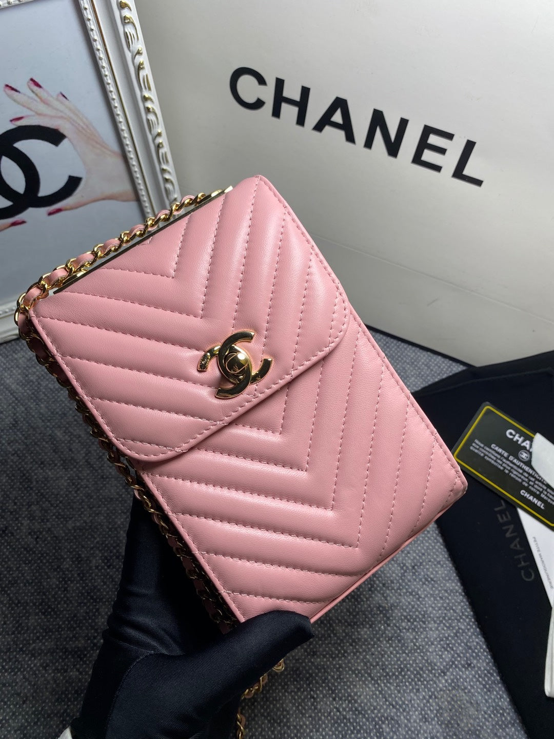 CHL Chevron Trendy CHL Phone PiNike Bag For Women 18cm/7in