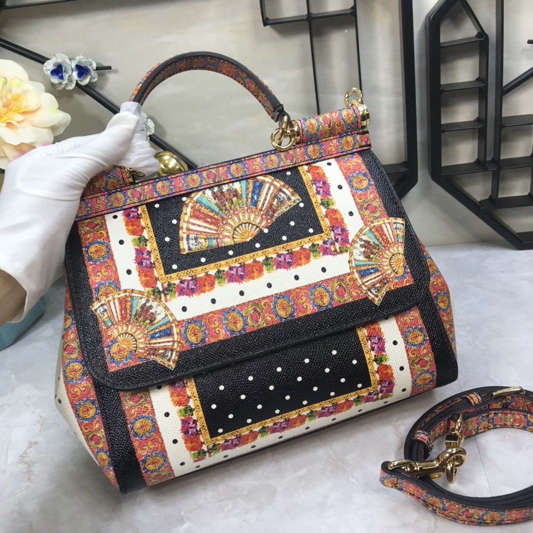 DG 90s Sicily Bag With Logo Print Multicolor For Women 10.2in/26cm DG