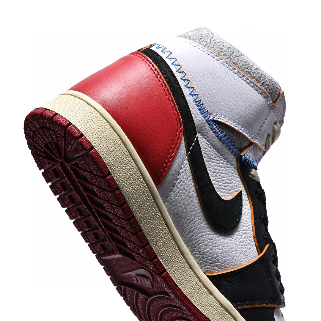 VO -Union x AJ1 High white and red stitching