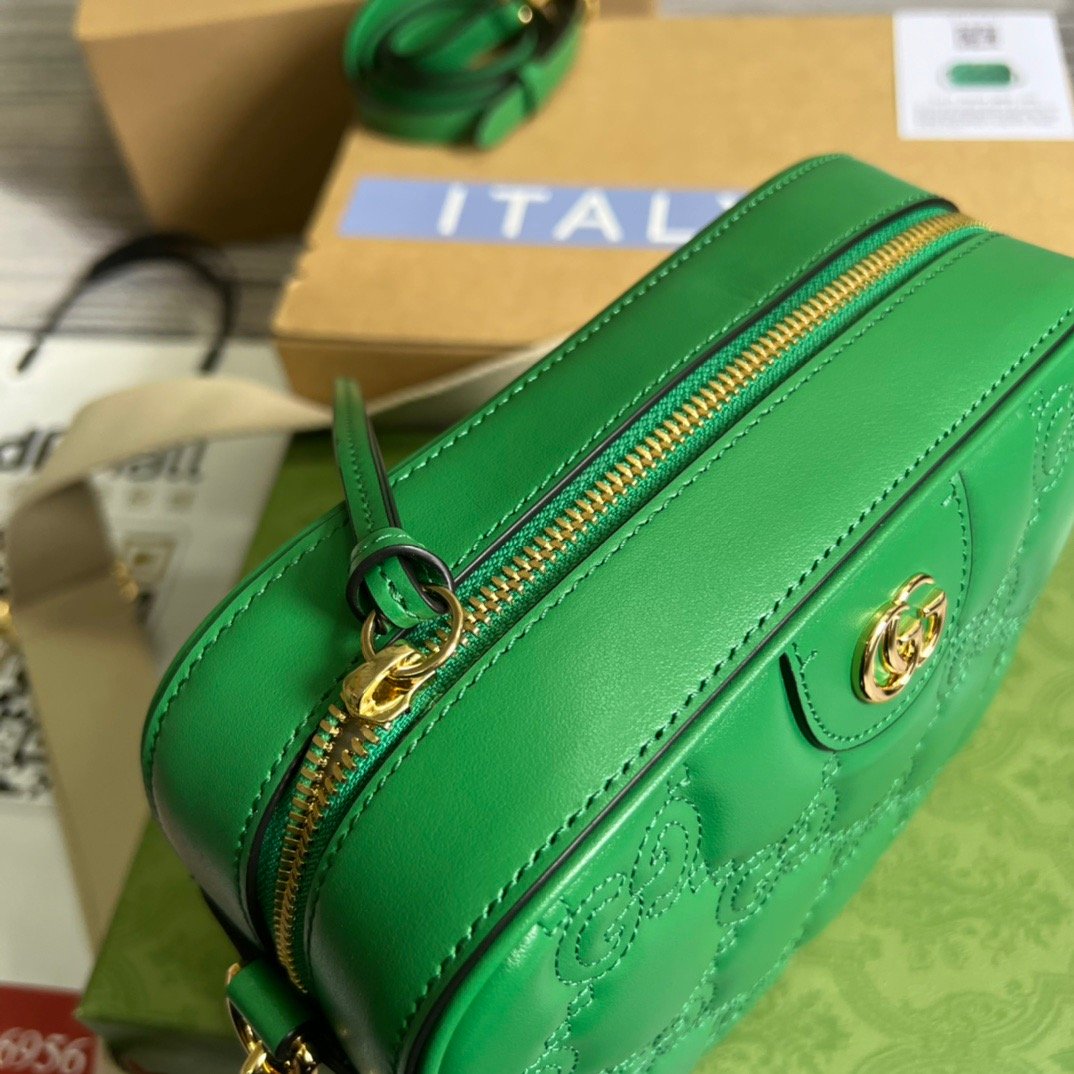 gg Matelasse Shoulder Bag Green For Women, Women&#8217;s Bags 8.5in/22cm gg 702234 UM8HG 3389