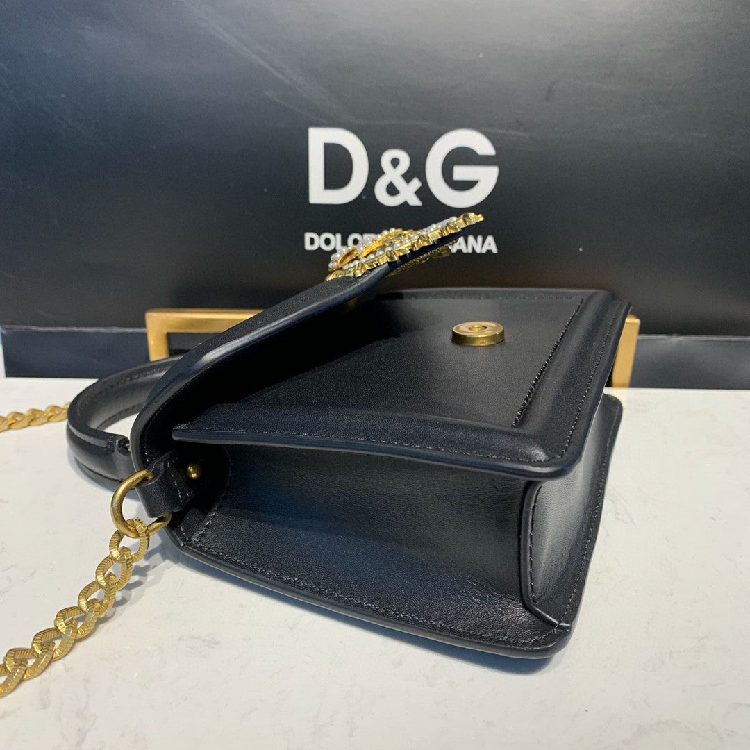 DG Small Devotion Bag Black For Women 7.5in/19cm DG BB6711AV89380999