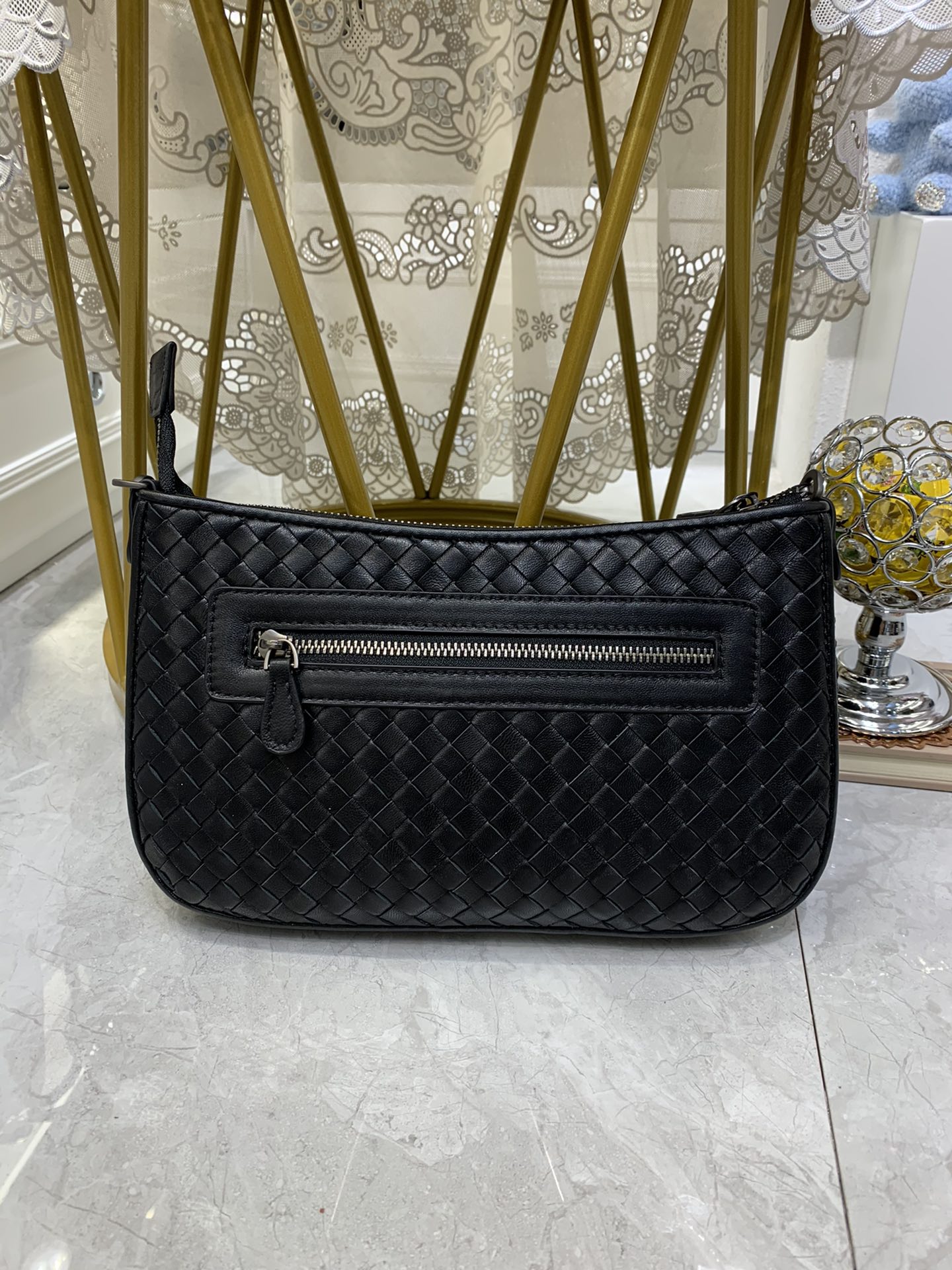 BV Crossbody Bag Black, For Women, Bags 9.4in/24cm