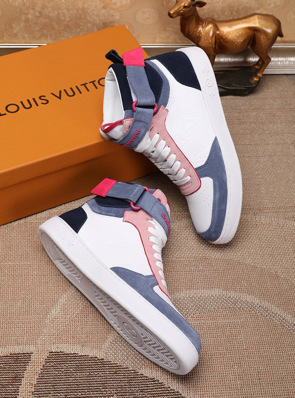 VO - LUV Rivoli High Pink Blue White Sneaker