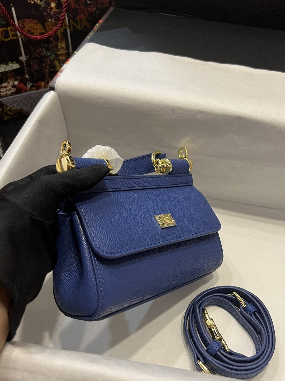 DG Small Sicily Bag In Dauphine Blue For Women 7.5in/19cm DG BB7116A100180648