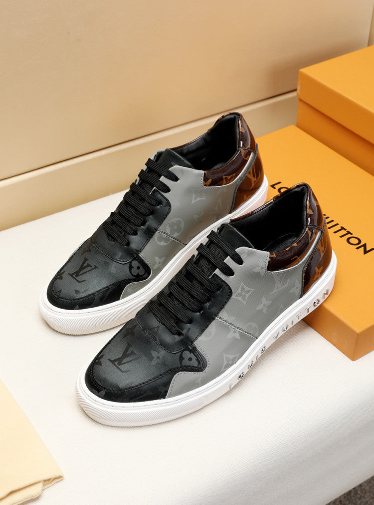 VO - LUV CEnogram Denim Brown And Gray Sneaker