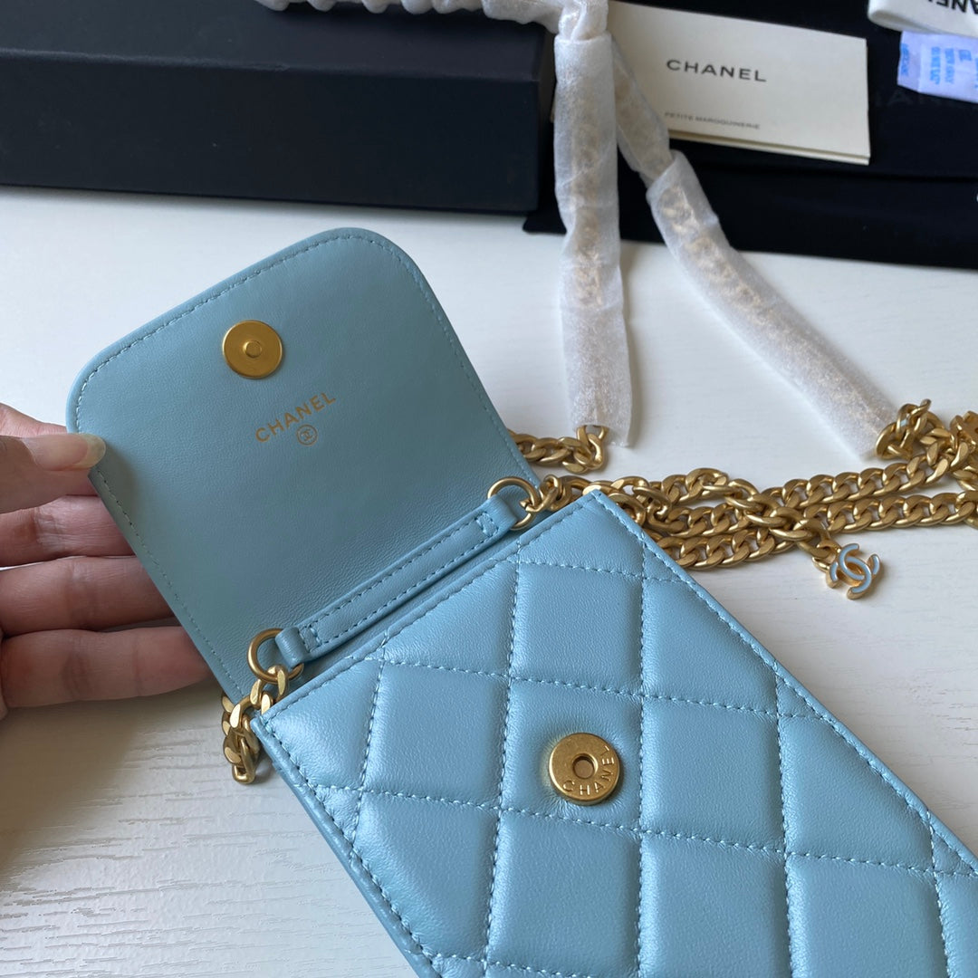 ChanelPhone Holder Blue Bag For Women 15cm/6in