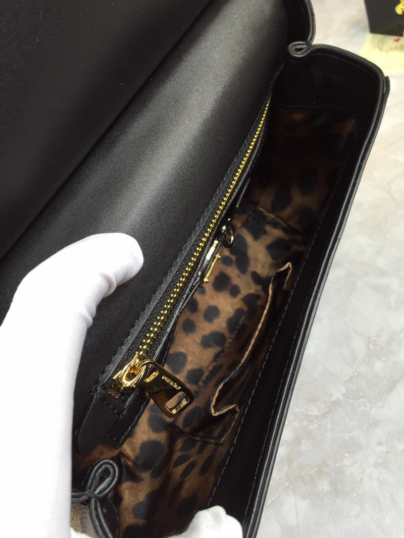 DG Leopard Print Medium Sicily Top Handle Bag Muticolour For Women 9.8in/25cm DG