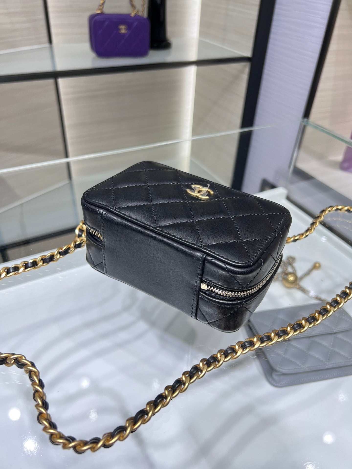 ChanelVanity With Chain Black Bag For Women 9cm/3.5in AP2920 B08811 94305