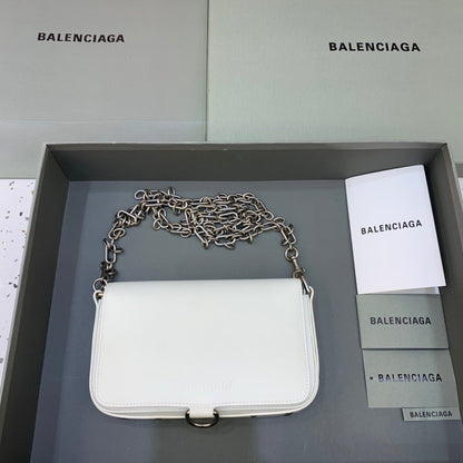 Balen Bondage Wallet With Chain White, For Women,  Bags 8in/20cm