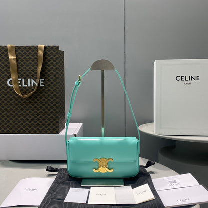 CE Triomphe Shoulder Bag Mint Green For Women 8in/20cm