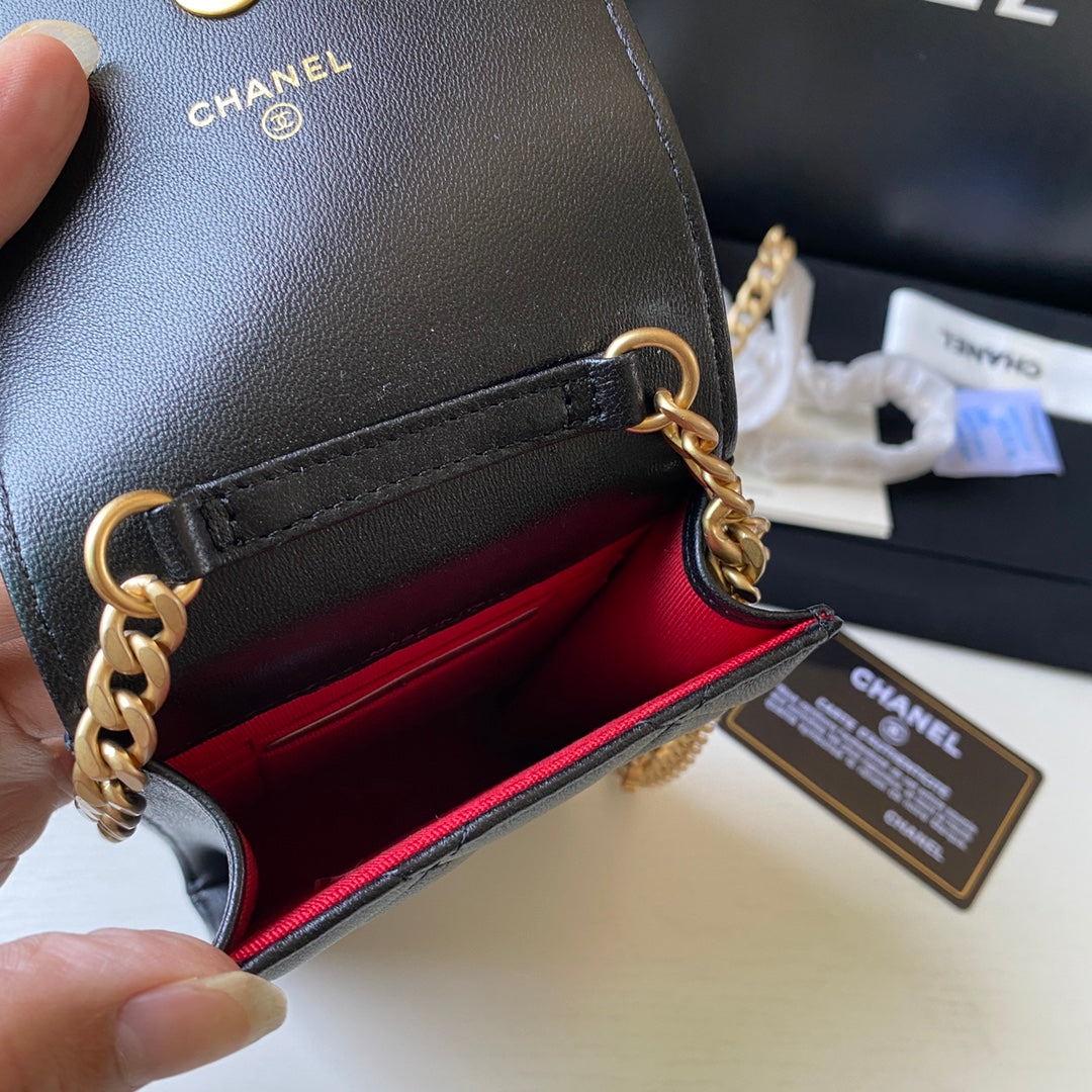 ChanelPhone Holder Black Bag For Women 15cm/6in