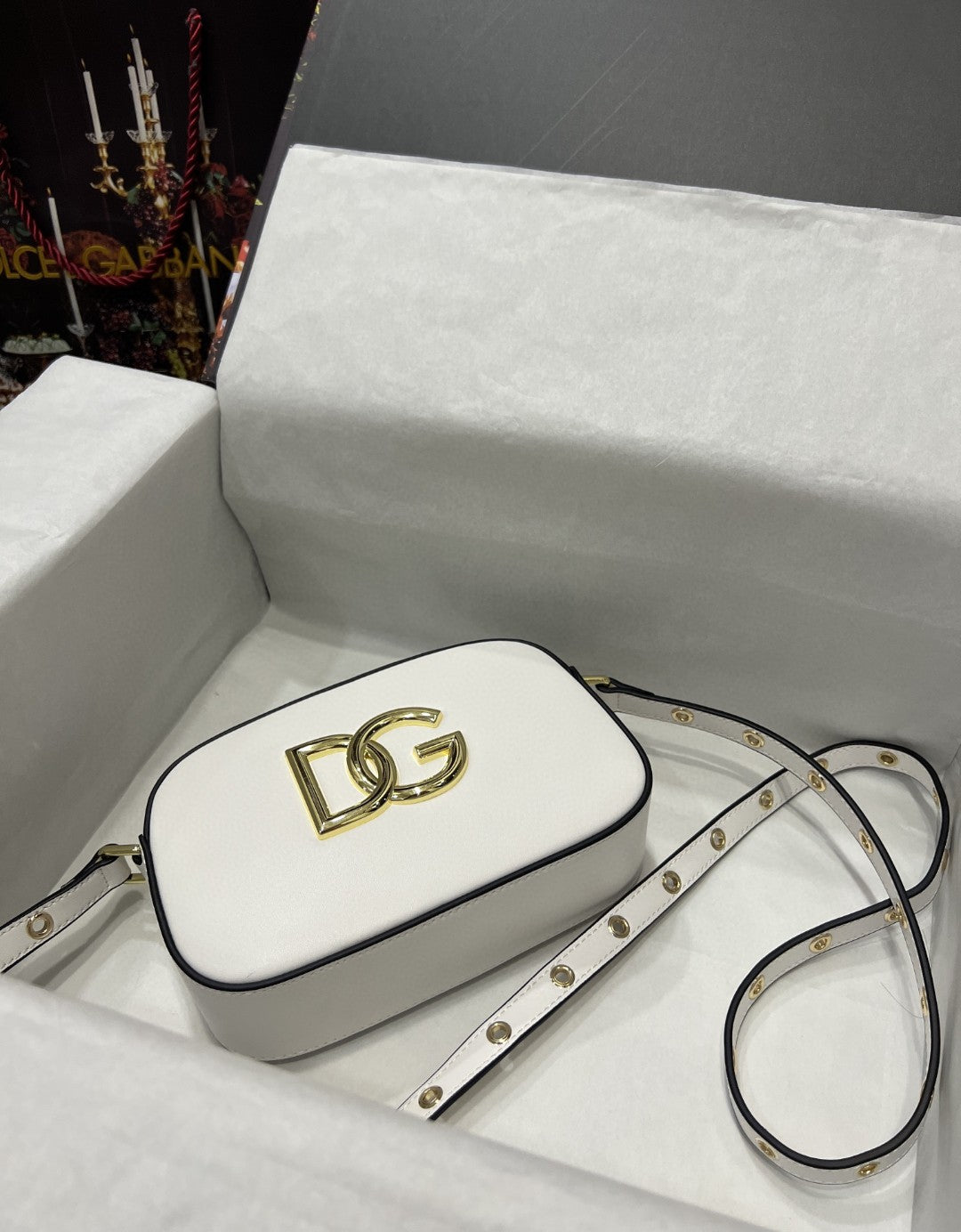 DG Crossbody 3.5 Bag White For Women 7.5in/19cm DG BB7095AW57680002