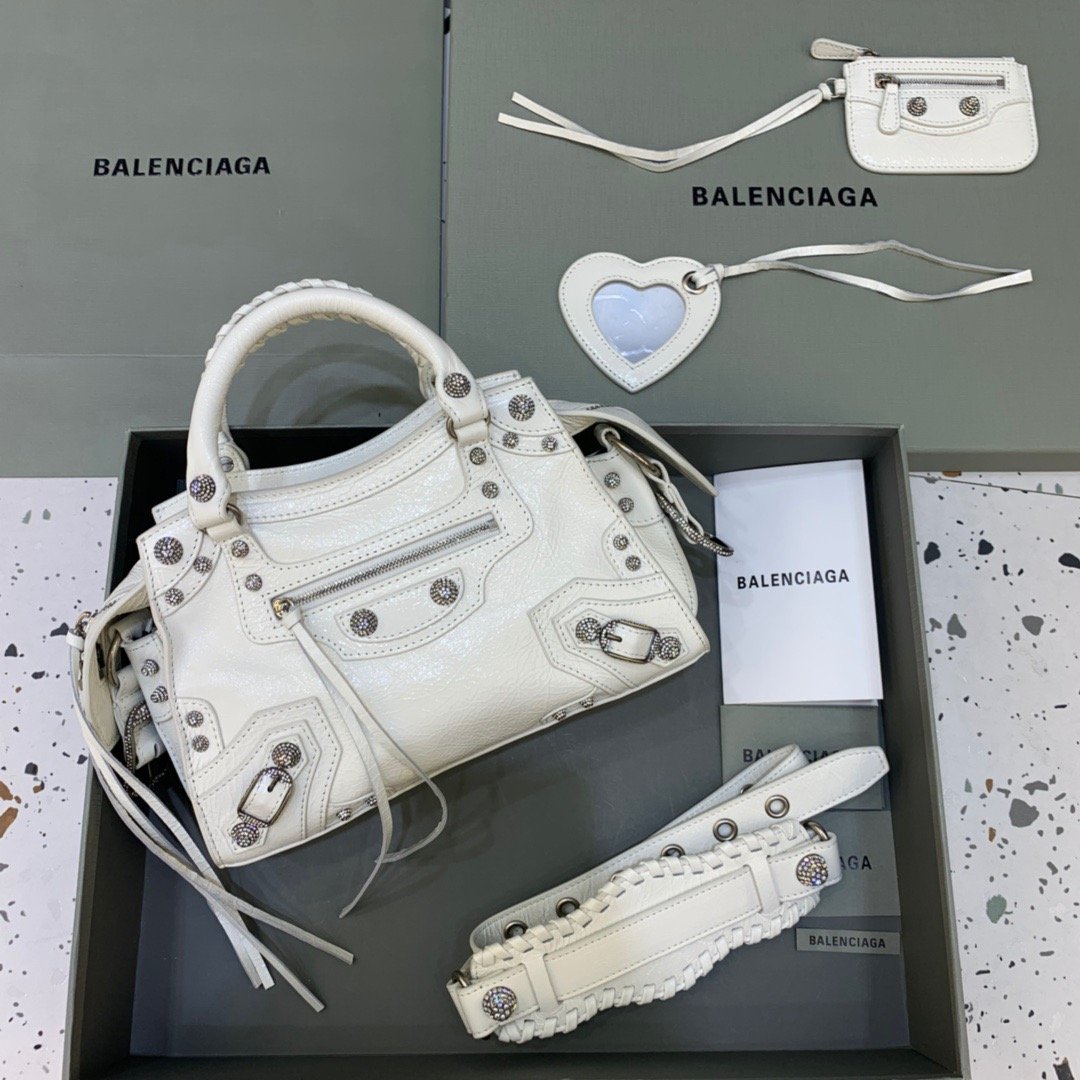 Balen Neo Cagole XS Handbag In White, For Women,  Bags 15.3in/39cm 700451210B09104