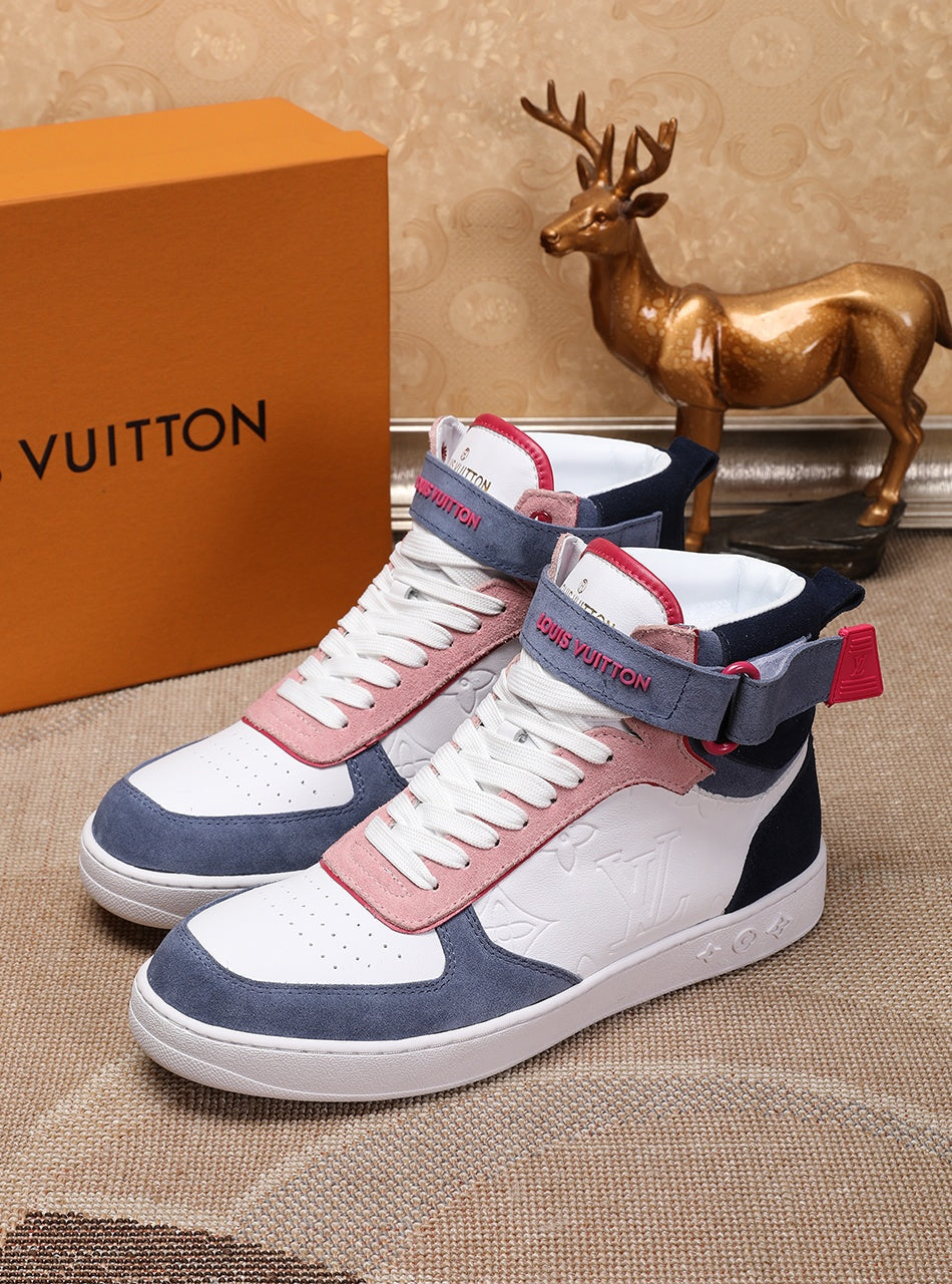 VO - LUV Rivoli High Pink Blue White Sneaker