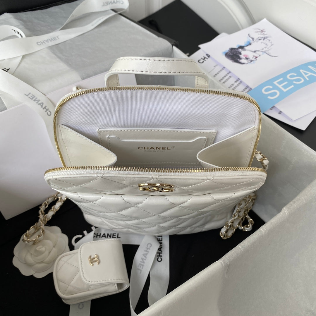 ChanelRucksack Backpack White Bag For Women 21cm/8in