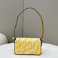 FI Mini Baguatte 1997 Yellow Glazed Bag For Woman 19.5cm/7.5in