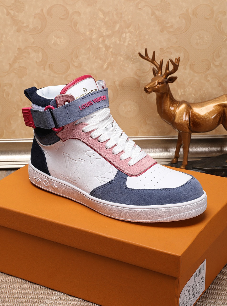 VO - LUV Rivoli High Pink Blue White Sneaker