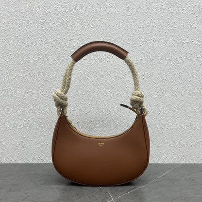 CE Mirror Hobo Bag Brown For Women 9.6in/24.5cm 