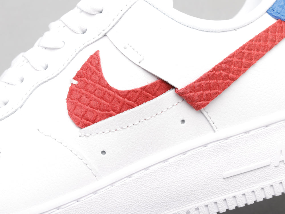 VO - AF1 White red blue snake pattern