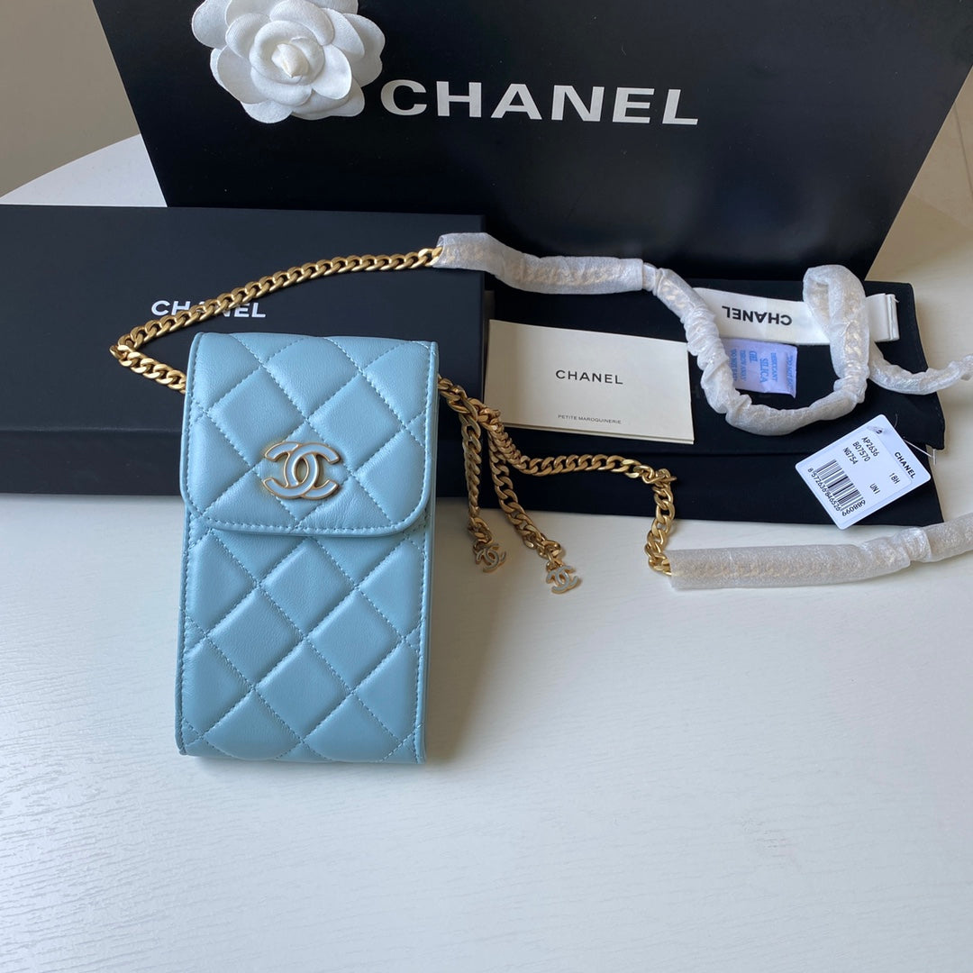 ChanelPhone Holder Blue Bag For Women 15cm/6in