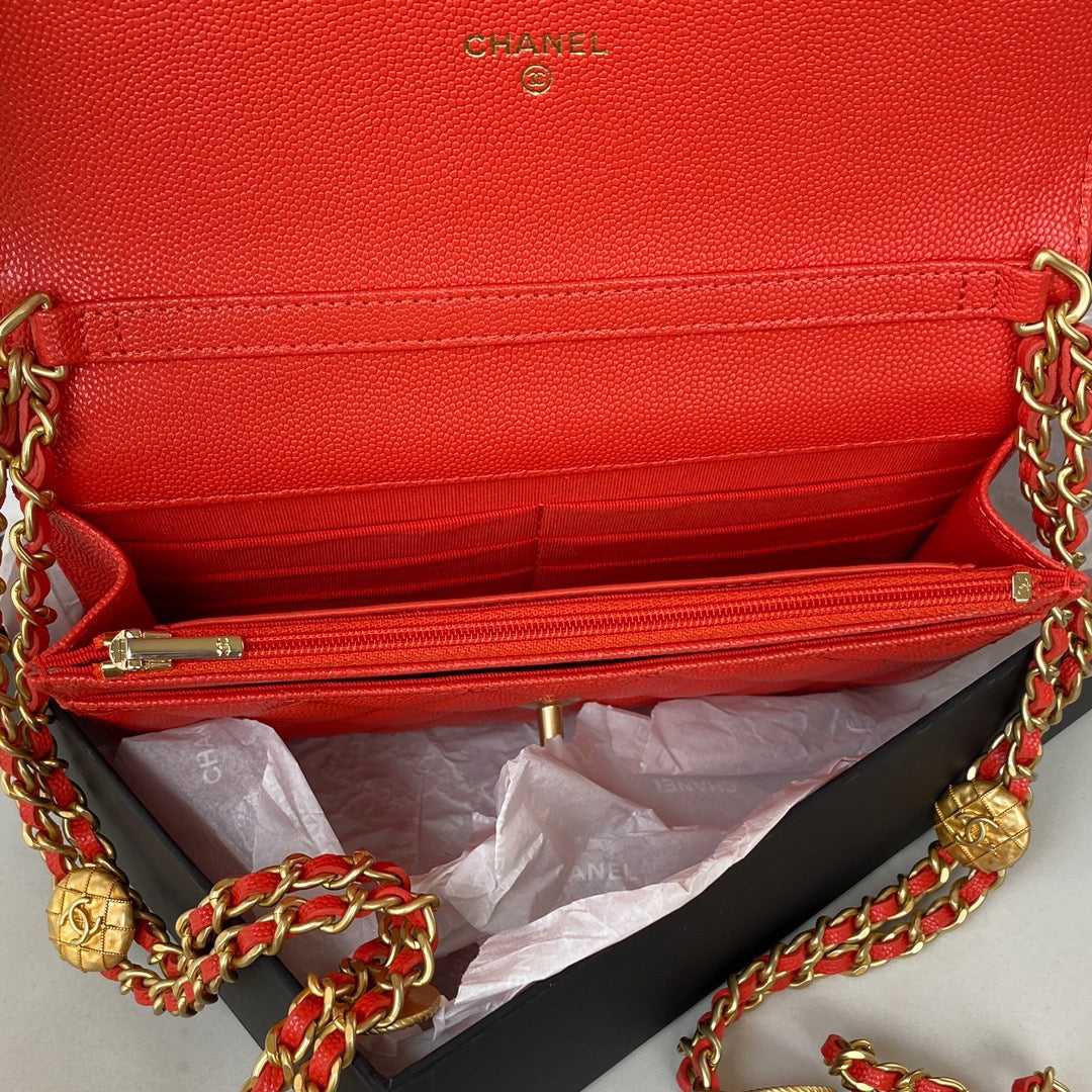 ChanelSmall Flap Bag Gold Hardware Red For Women, Women&#8217;s Handbags, Shoulder Bags 7.5in/19cm AP2840