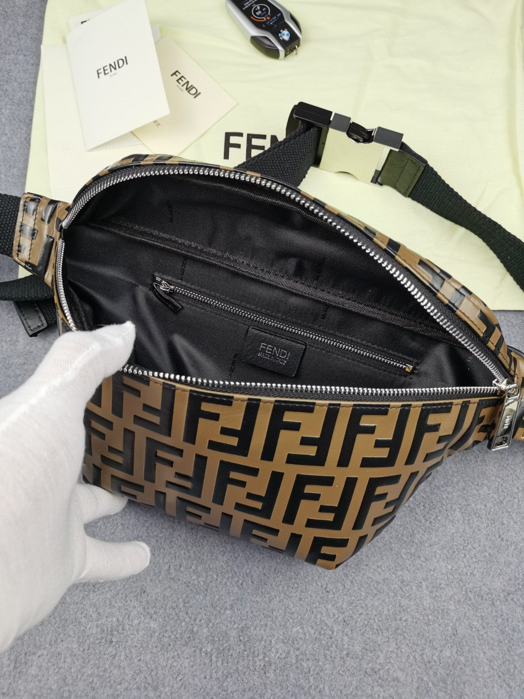 FI Belt Bag Brown For Men, Men&#8217;s Bags 18.1in/46cm FF 7VA434A5PJF0H3C