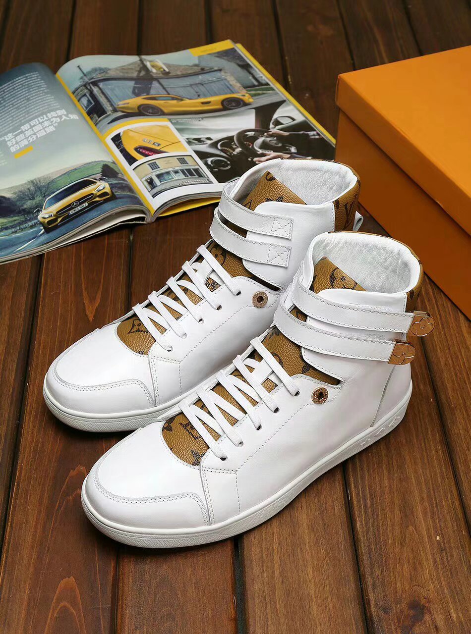 VO - LUV HIgh Top White Brown Sneaker