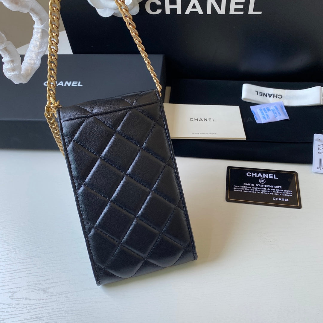 ChanelPhone Holder Black Bag For Women 15cm/6in