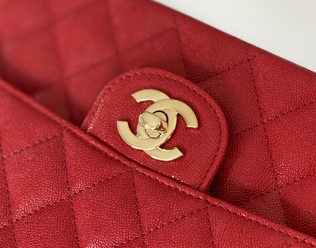 Chanel Classic Handbag 26cm Red For Women A01112