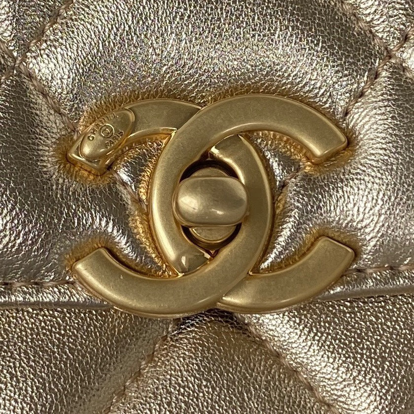 ChanelFlap Bag Small Gold Bag For Women 15cm/6in