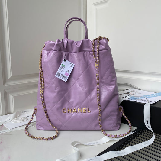 CHL Backpack Purple Shiny Large Bag For Women 51cm/20in