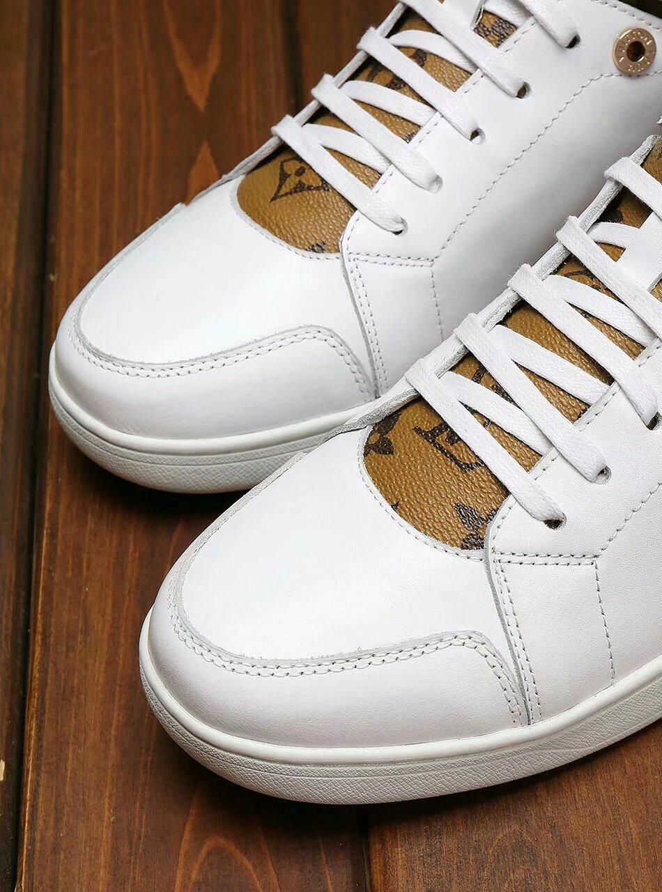 VO - LUV HIgh Top White Brown Sneaker