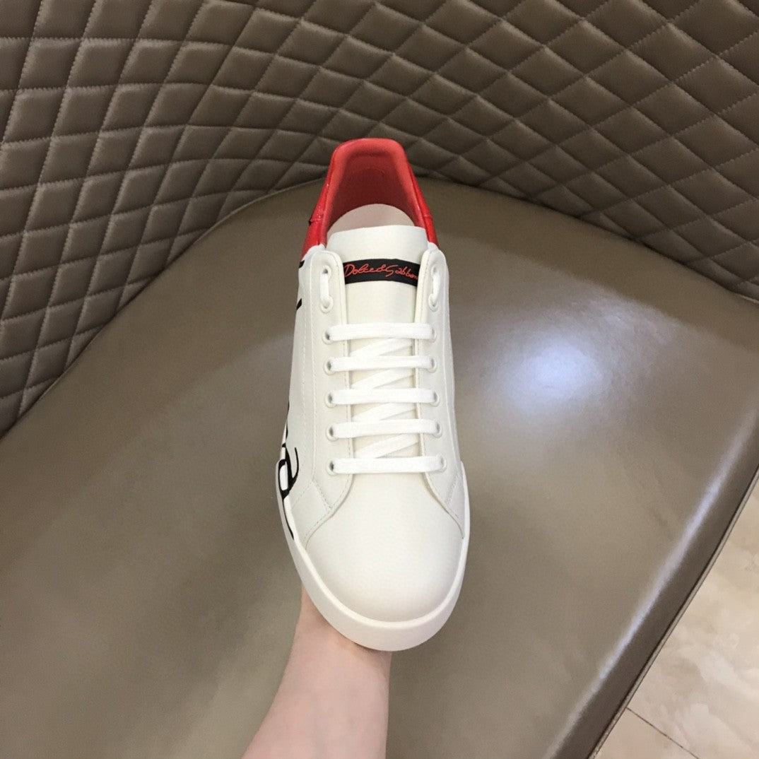 Dolce &amp; Gabbana Portofino Sneakers White/Red For Men DG Shoes