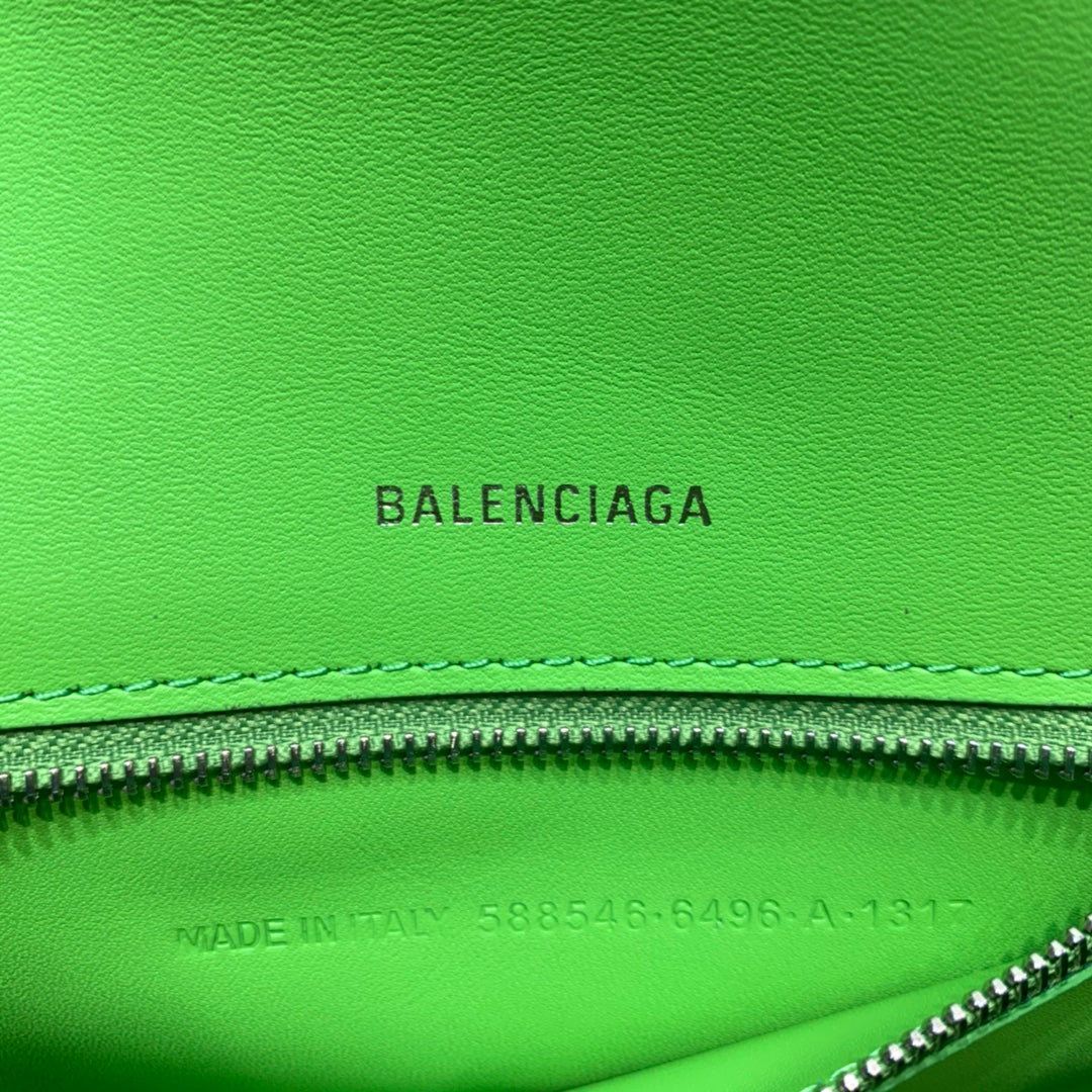 Balen Hourglass Small Handbag In Green, For Women,  Bags 9in/23cm