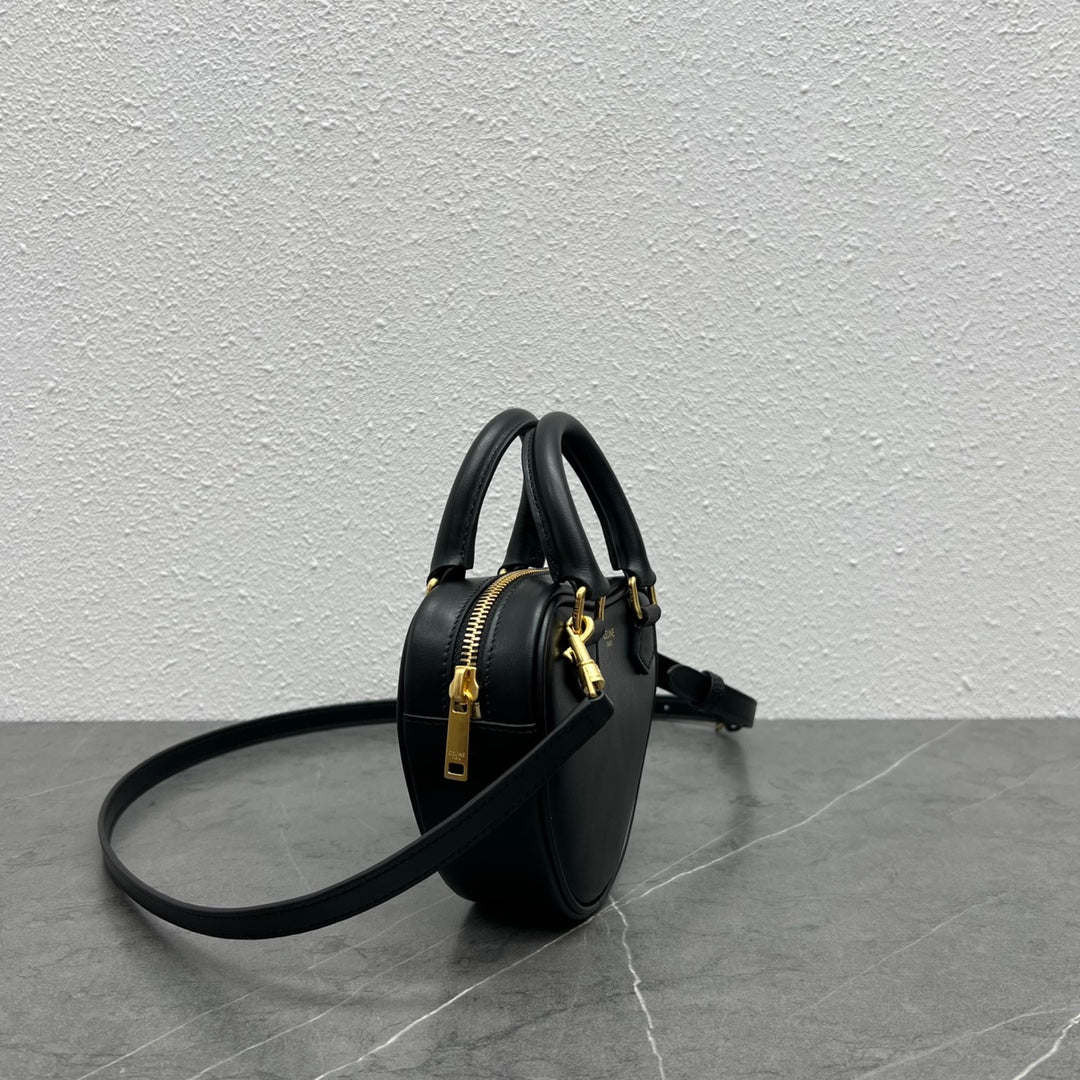 CE Medium Heart Bag Black For Women 6in/14.5cm 