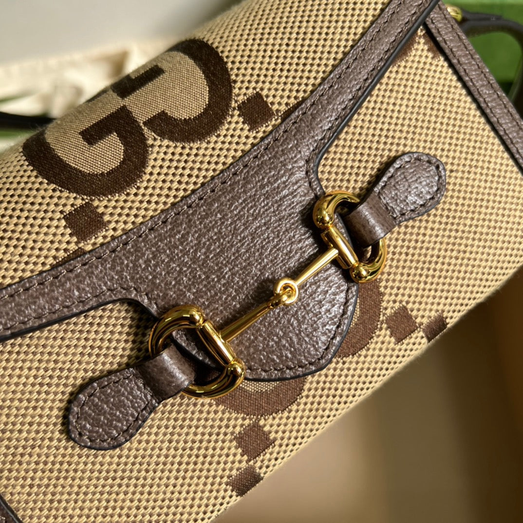 gg Horsebit 1955 Mini Bag Brown For Women, Women&#8217;s Bags 7.1in/18cm gg ‎‎