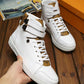 VO - LUV HIgh Top White Brown Sneaker