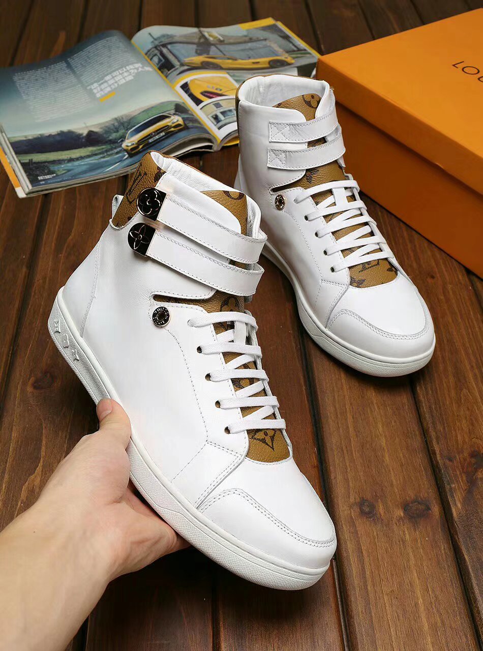 VO - LUV HIgh Top White Brown Sneaker