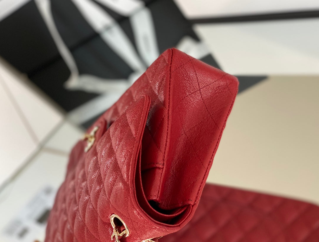 Chanel Classic Handbag 26cm Red For Women A01112